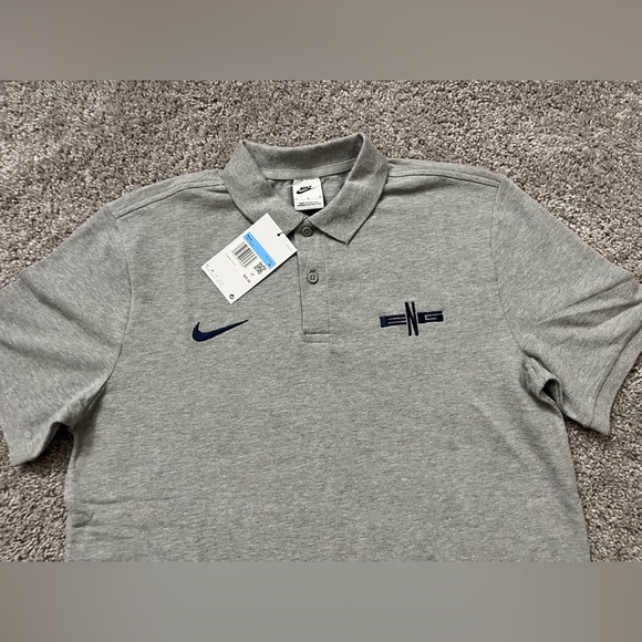 England National Team Pique Men's Nike Polo Shirt Sz L Grey DR9718 063 - Picture 5 of 7